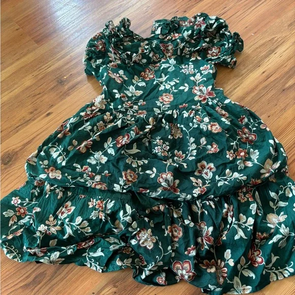 green emerald velvet dress Janie and Jack 3-6 Months Green Dress main image 0